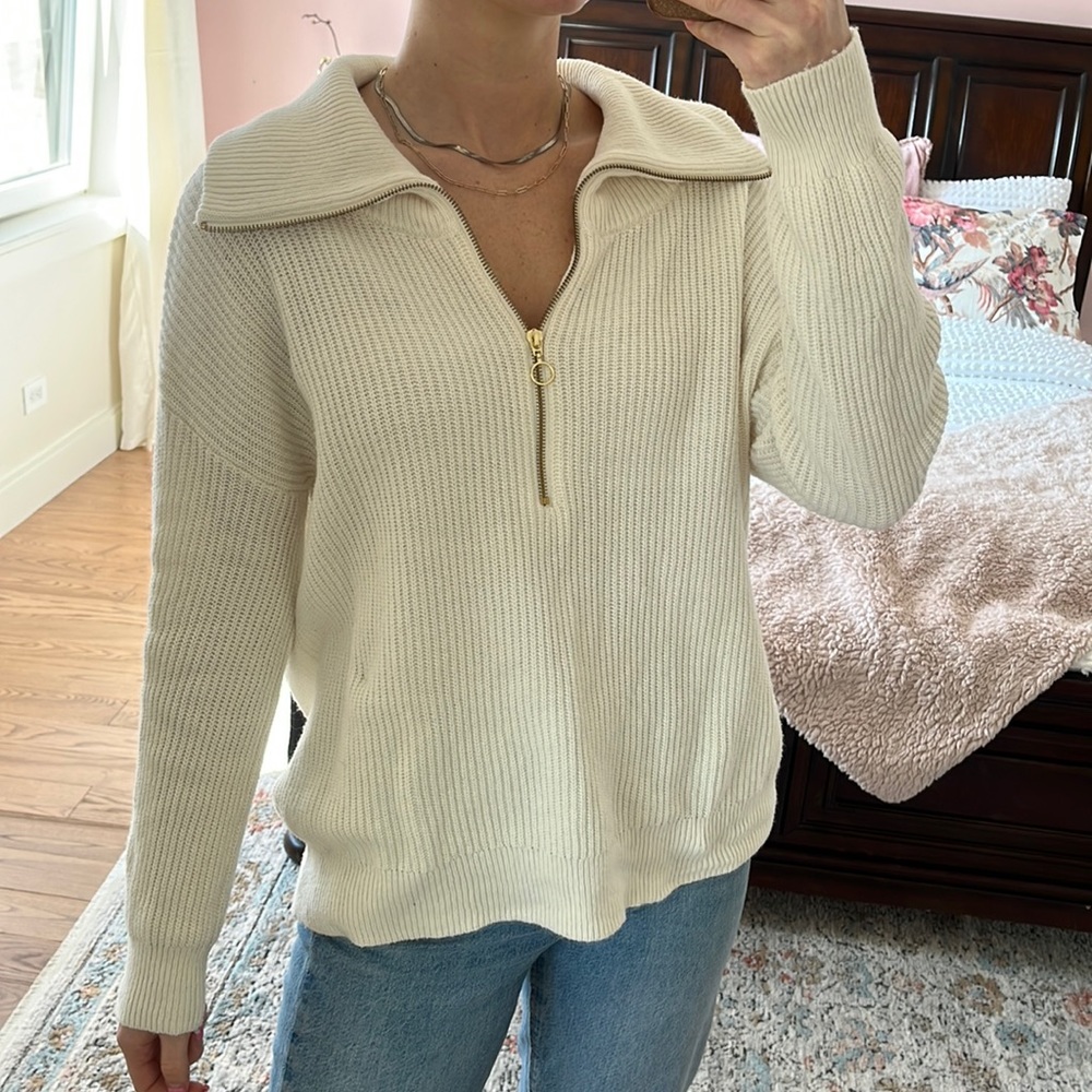 Talbots collar half zip sweater size 1x